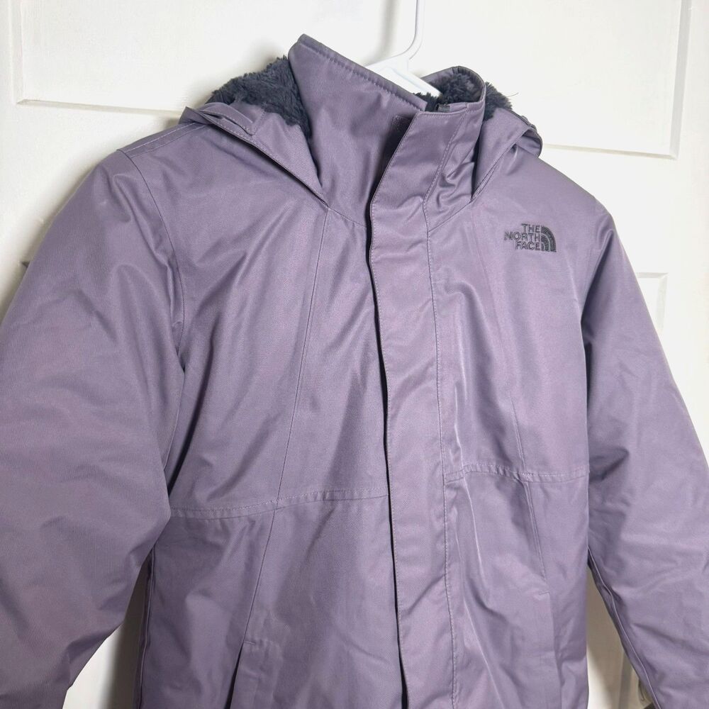 The North Face Girls Arctic Down Parka Jacket M 10/12 Purple DryVent 550 Winter